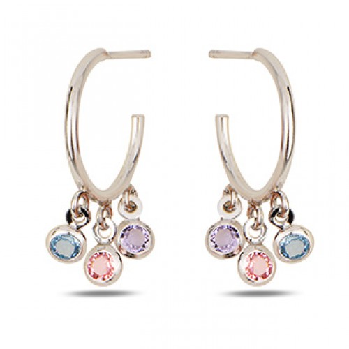 Sterling earrings Cristal Swarovski - 22mm  MAE24